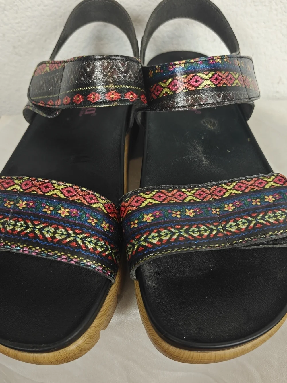 Alegria Playa Comfort Platform Sandals – Adjustable Straps US 9-9.5 Boho Chic